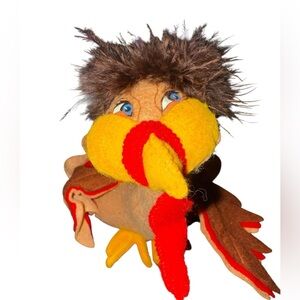 🦃 Annalee 2017 9” Thanksgiving Turkey Felt Figurine – Excellent Condition